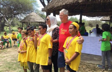 Peter at The Twiga Trek event with fabulous donors