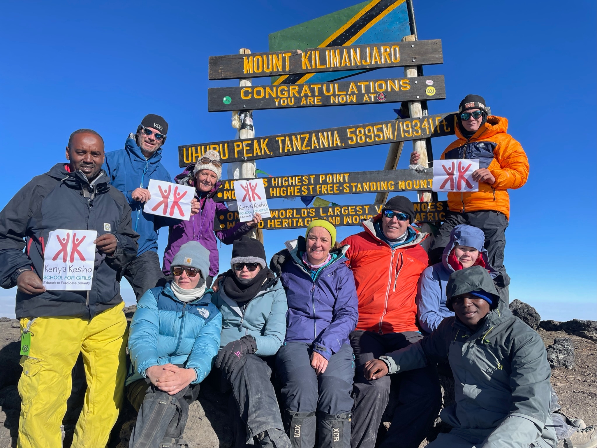 Climbing the roof of Africa, Mount Kilimanjaro for Kenya Kesho School for Girls