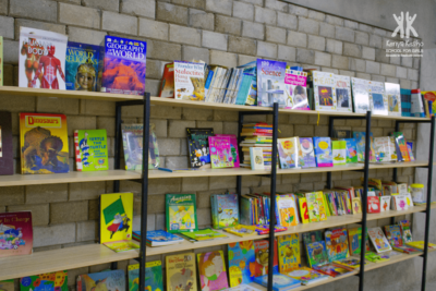 books in library at Kenya Kesho school for girls